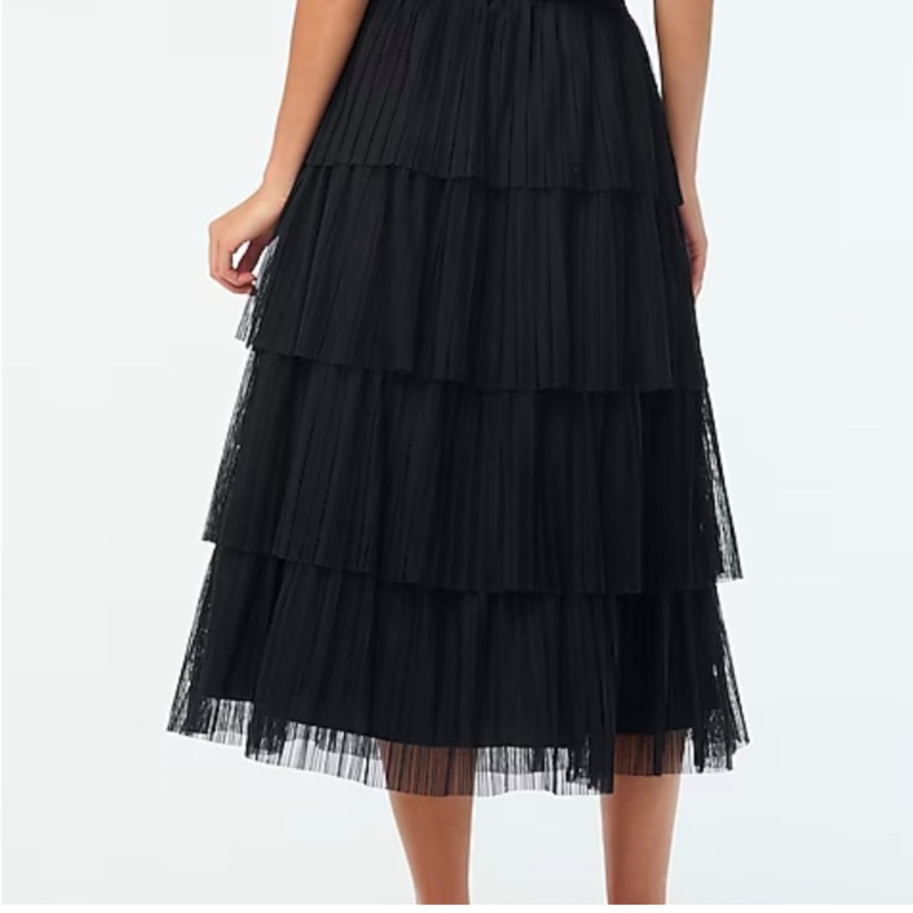 J. Crew Black Tiered A-Line Skirt